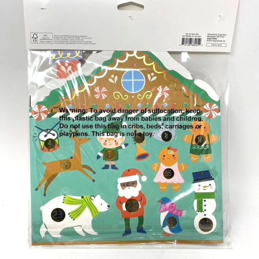 Target Gingerbread House Paper Kid's Activity Christmas Advent Calendar - Wonder